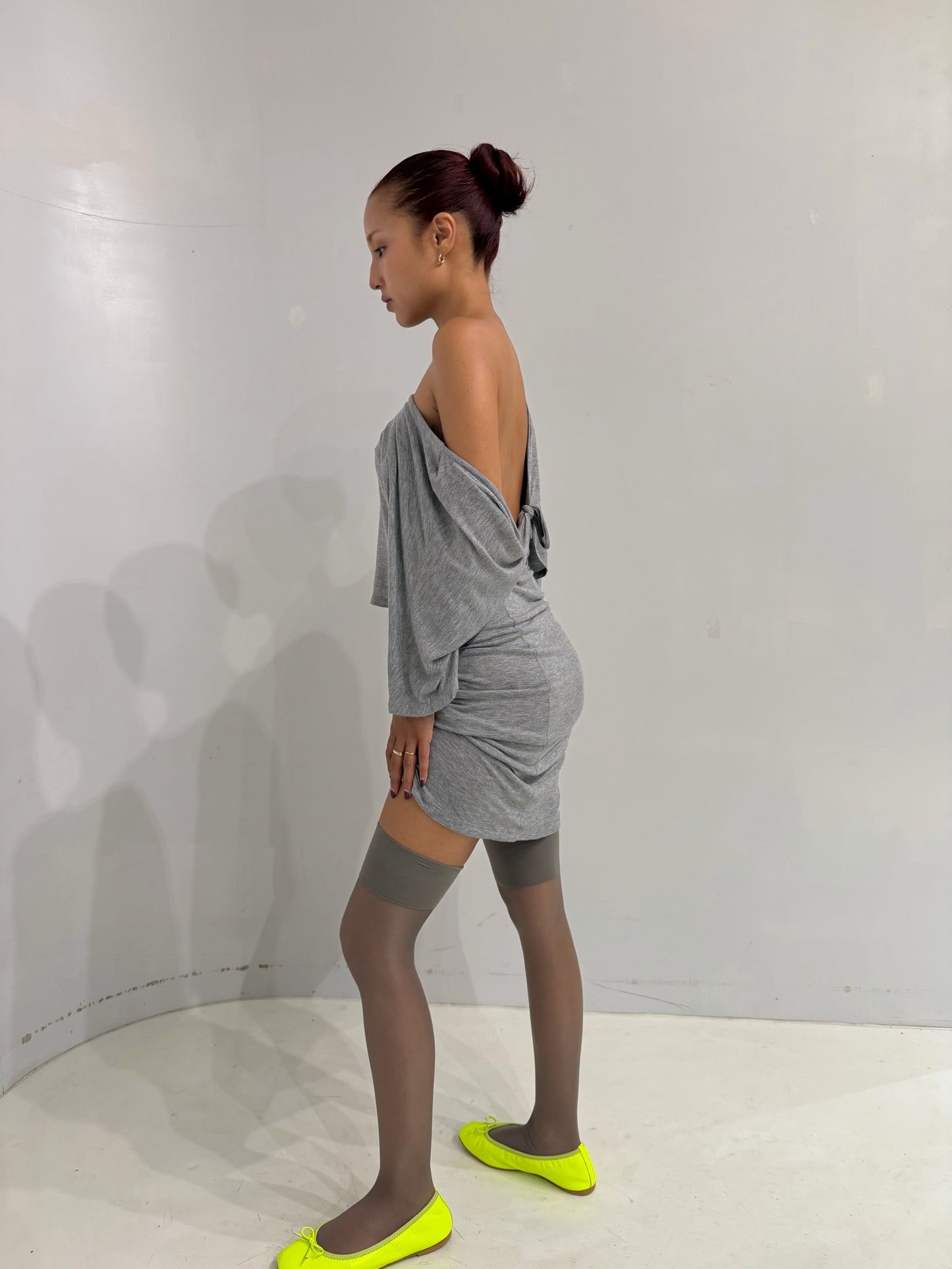 MAISON MARTIN MARGLELA gray midi dress