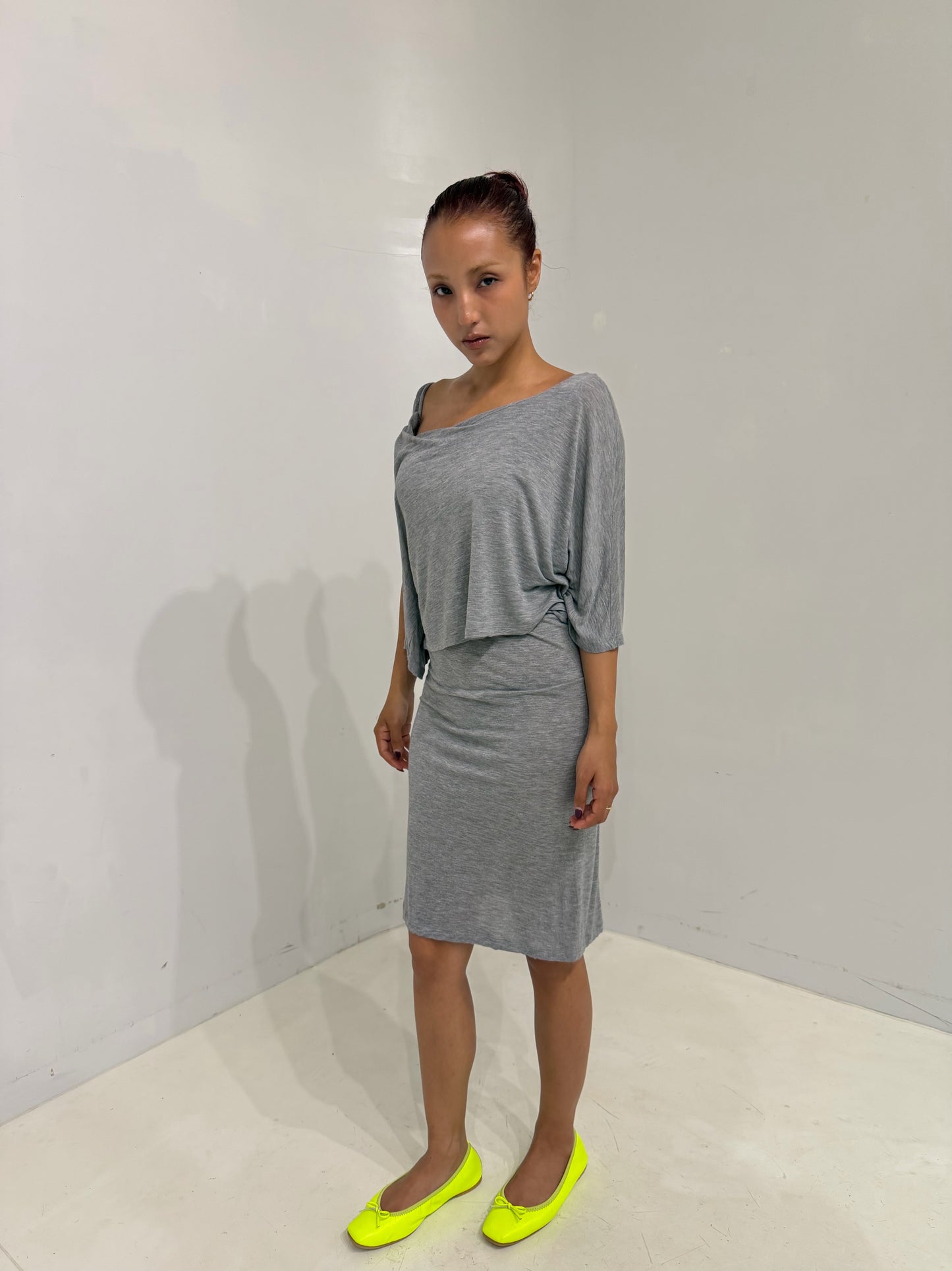 MAISON MARTIN MARGLELA gray midi dress