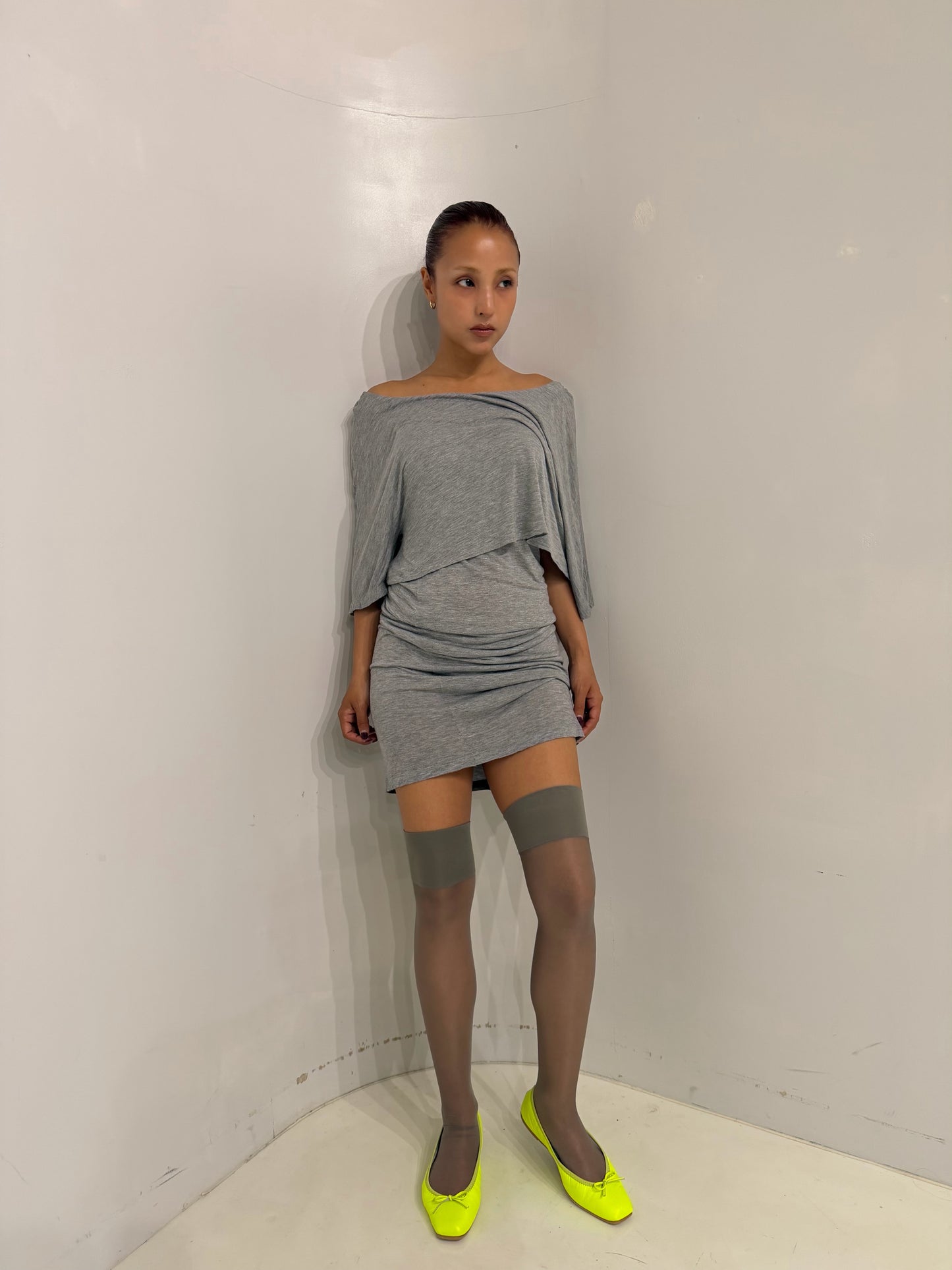 MAISON MARTIN MARGLELA gray midi dress