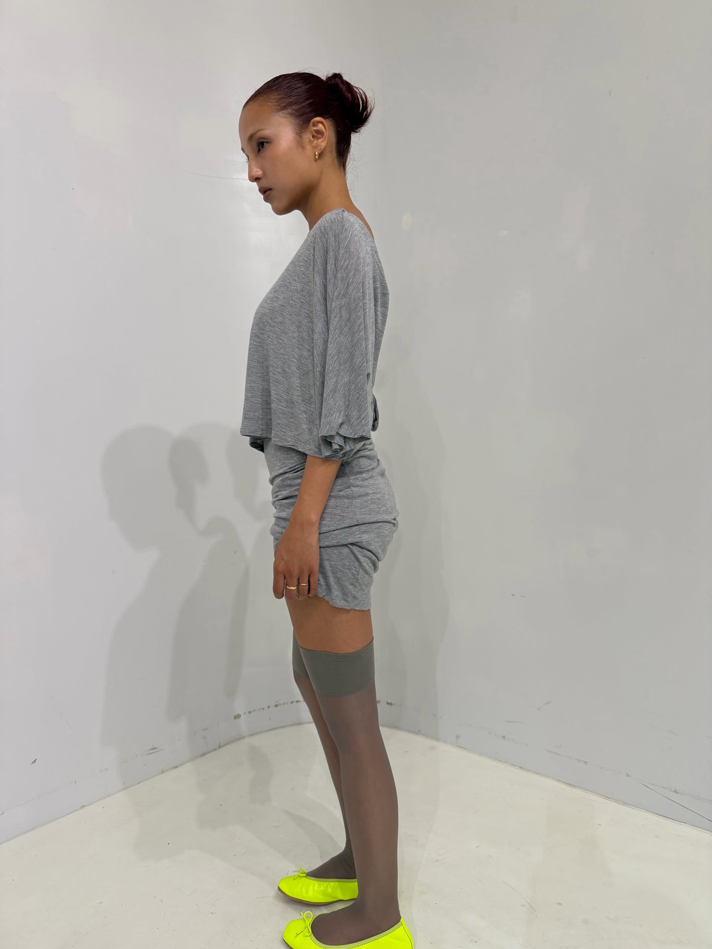 MAISON MARTIN MARGLELA gray midi dress