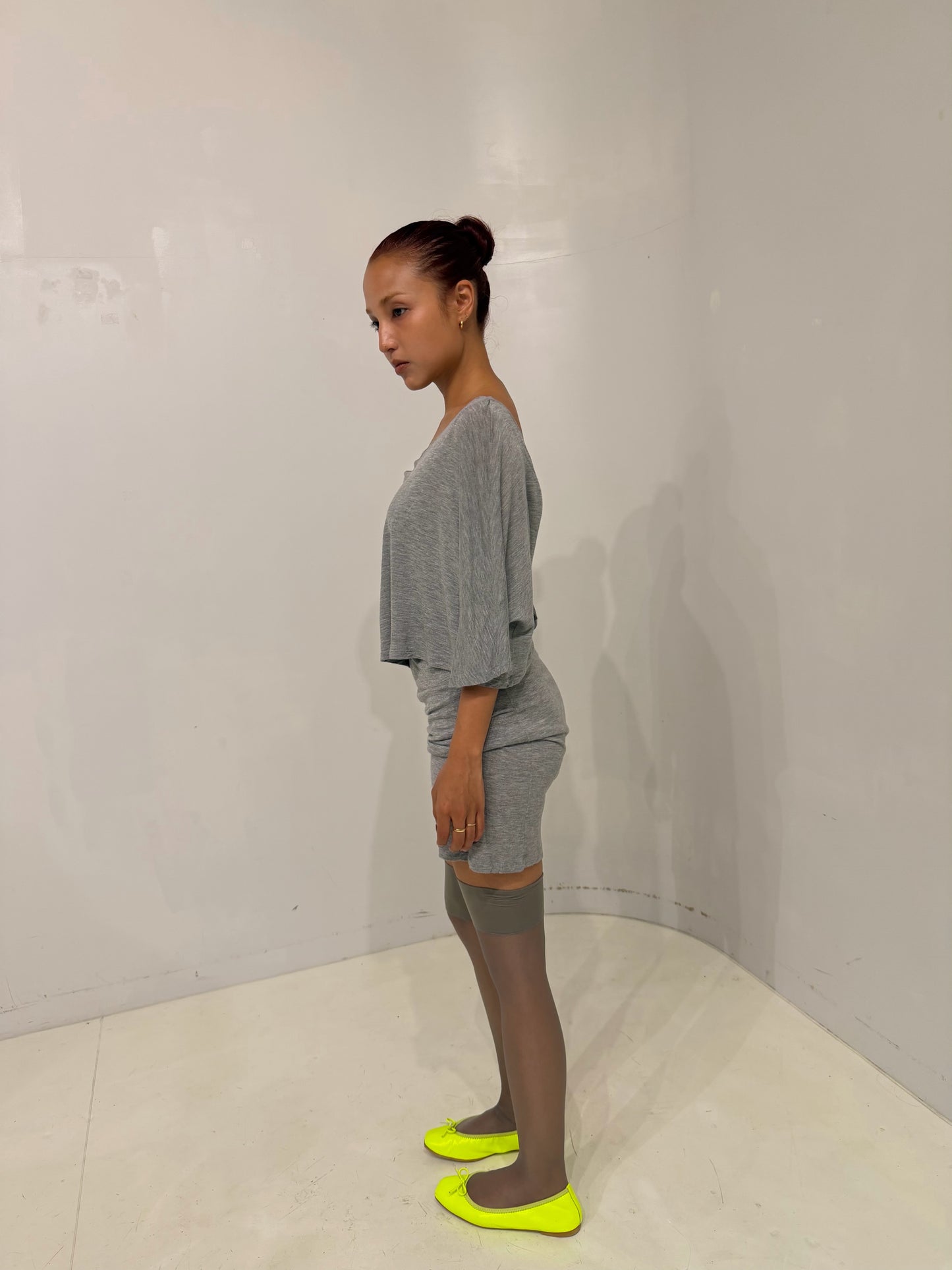 MAISON MARTIN MARGLELA gray midi dress
