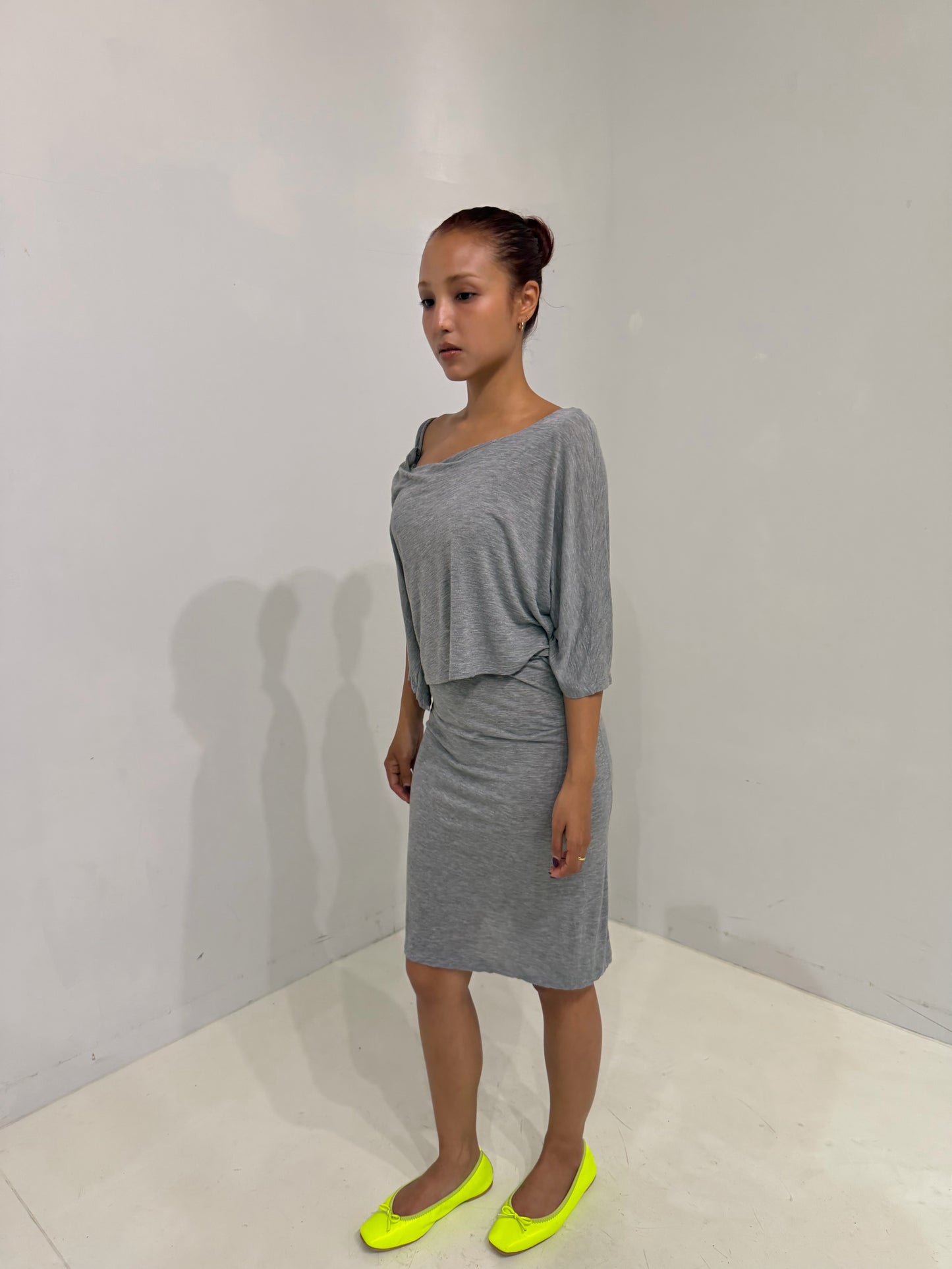 MAISON MARTIN MARGLELA gray midi dress