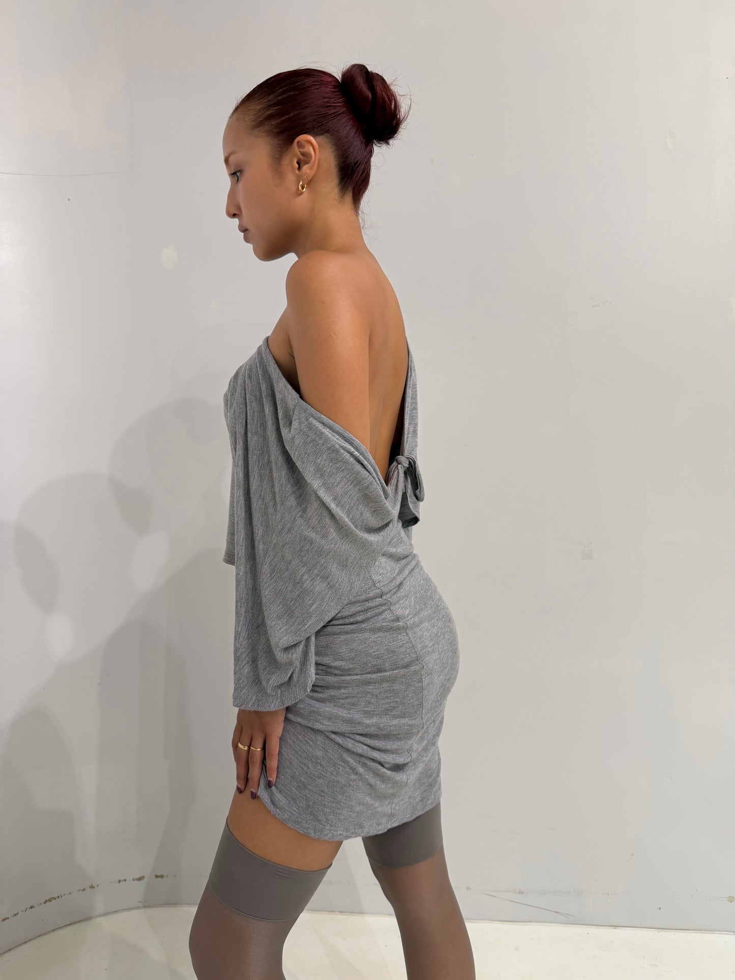 MAISON MARTIN MARGLELA gray midi dress