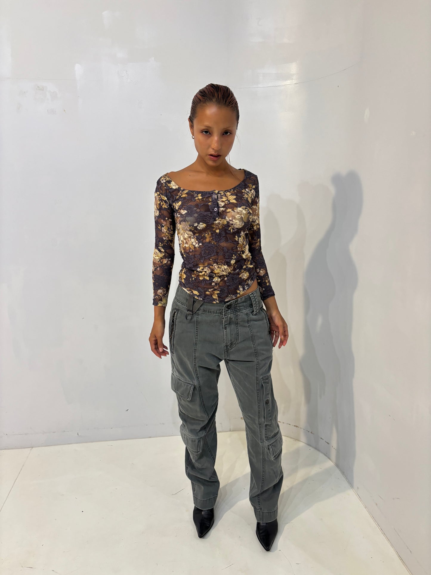 sheer lace top