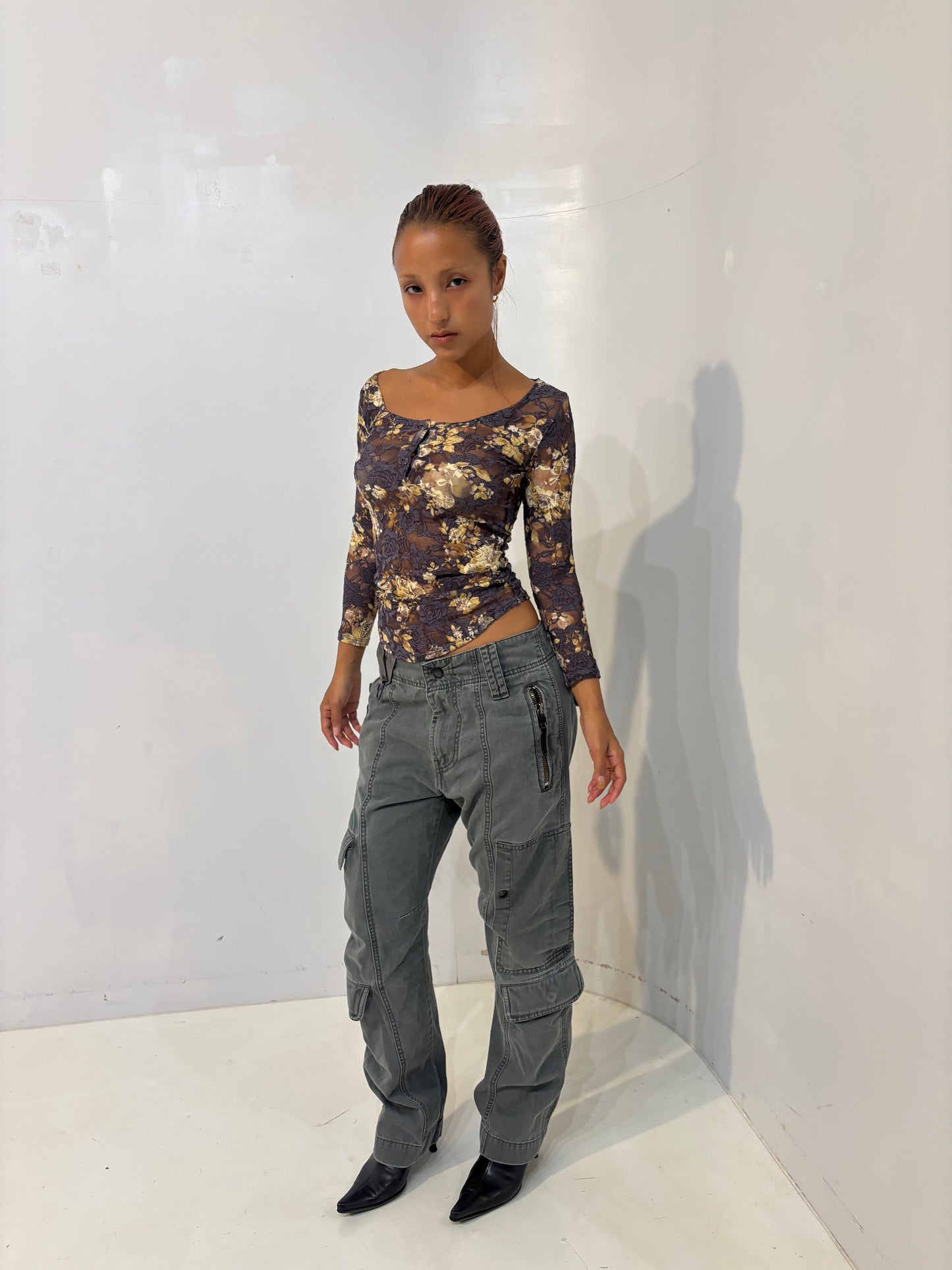sheer lace top