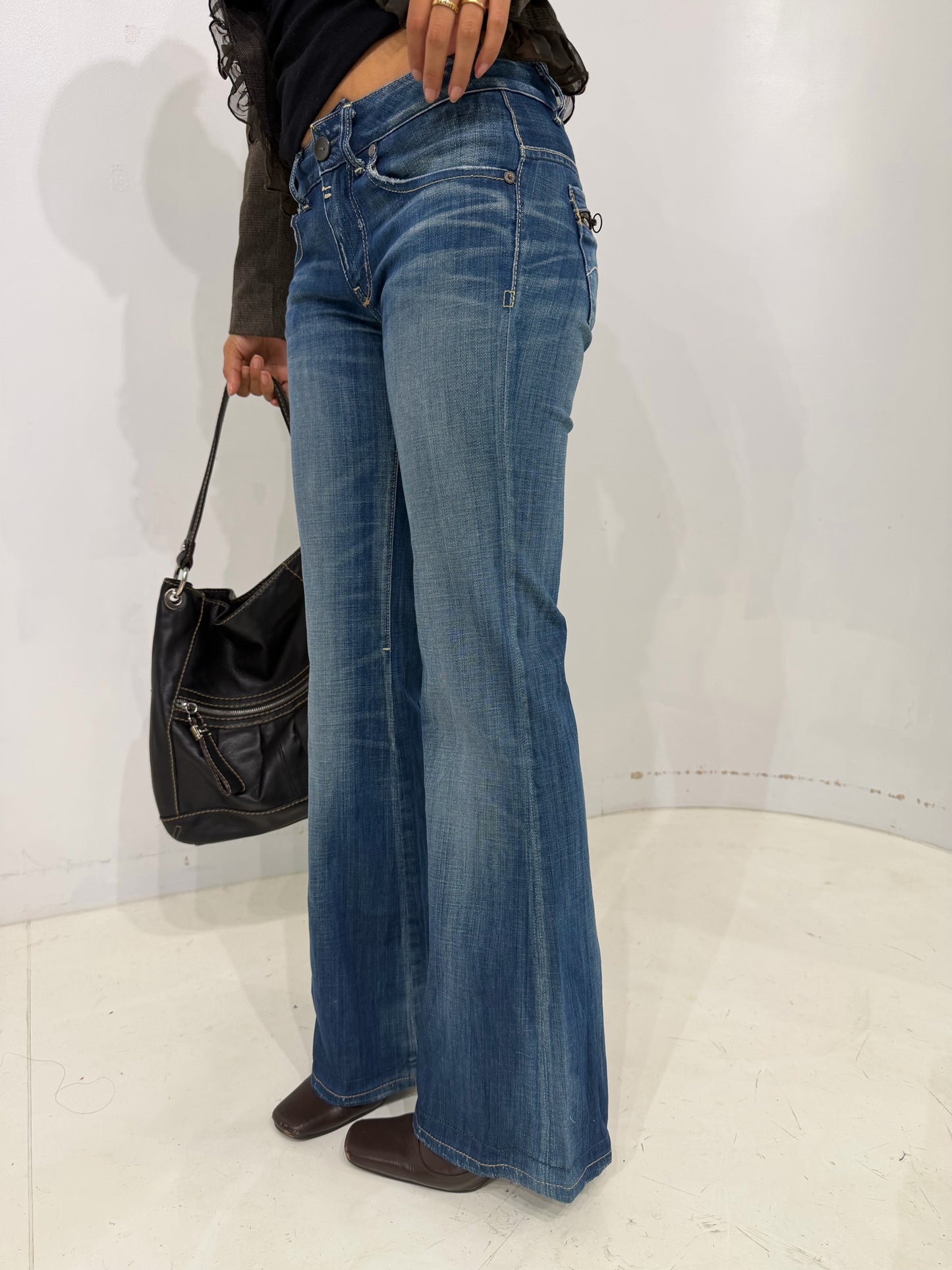 GSTAR black stitched denim