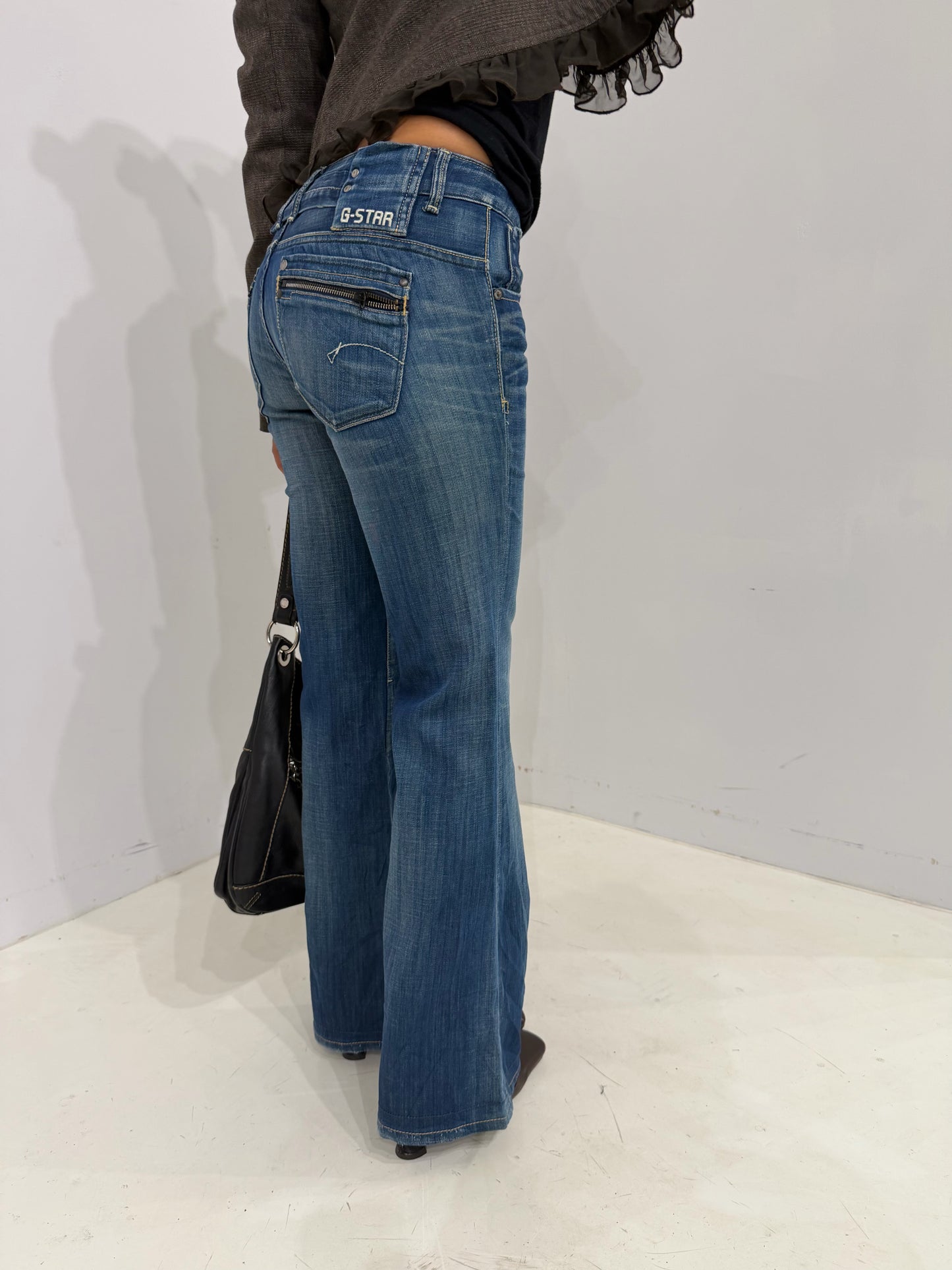 GSTAR black stitched denim