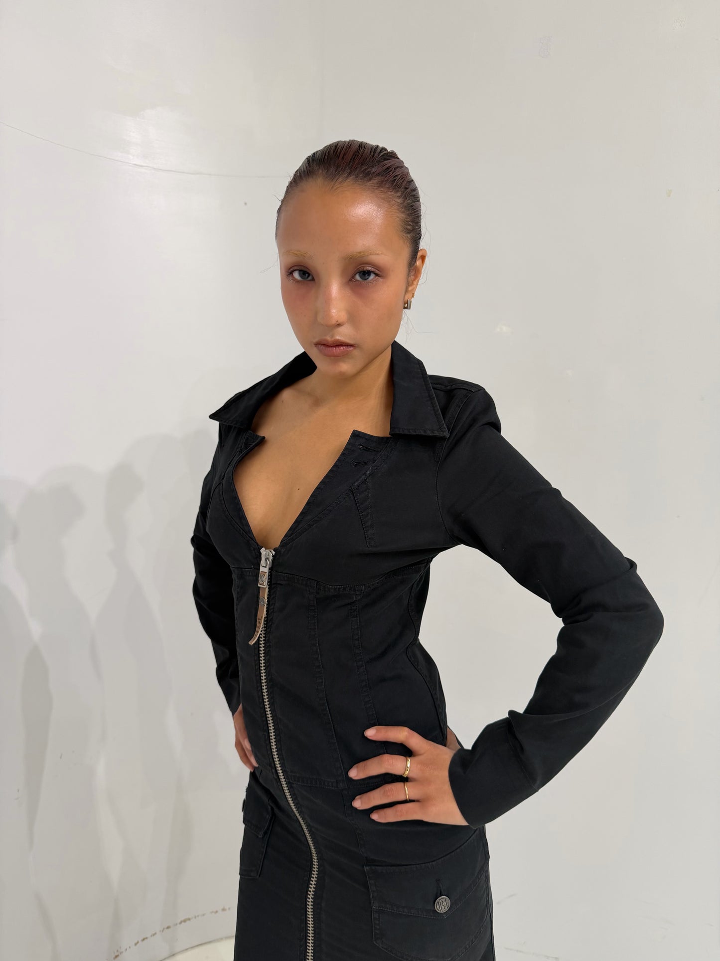 DISEL navy zip-up dress