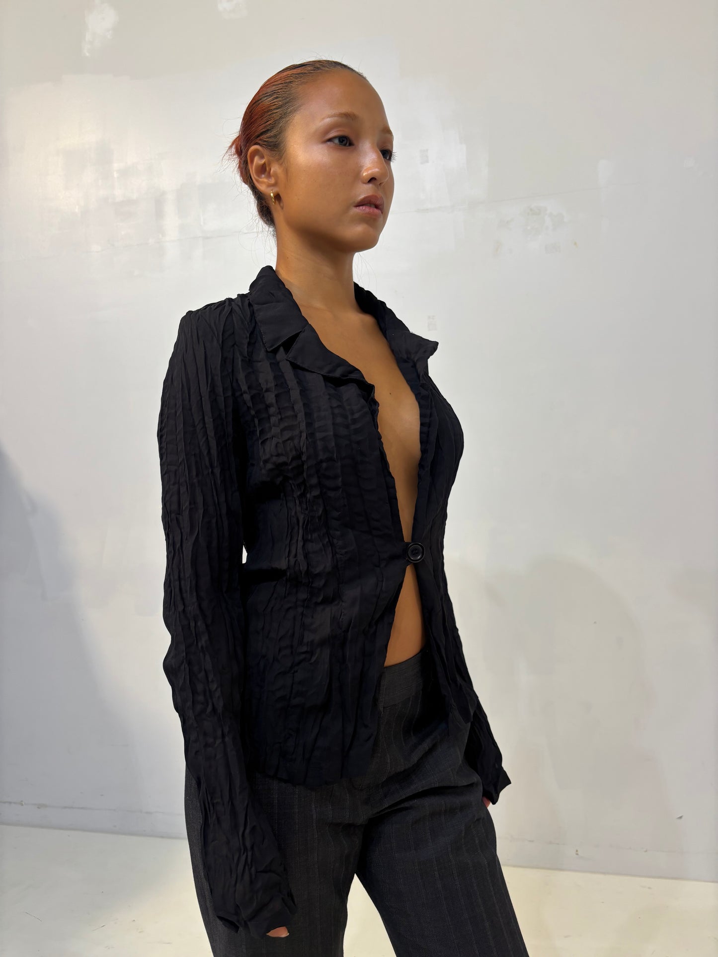 black sheer shirt