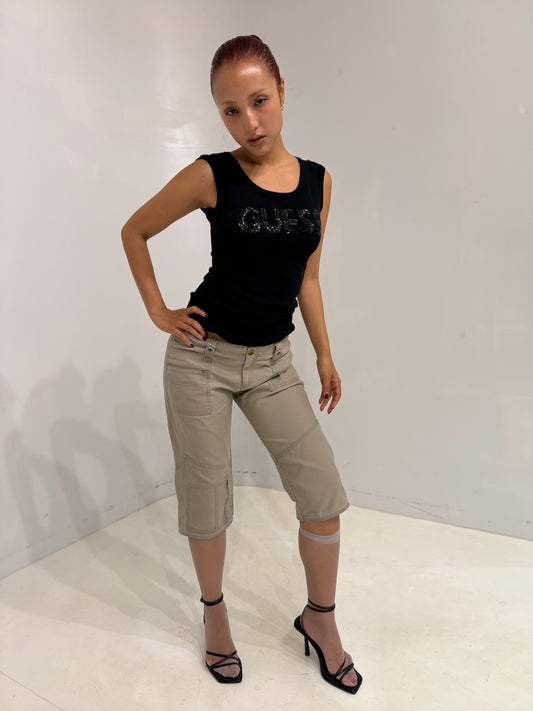 GUESS black knit tank top
