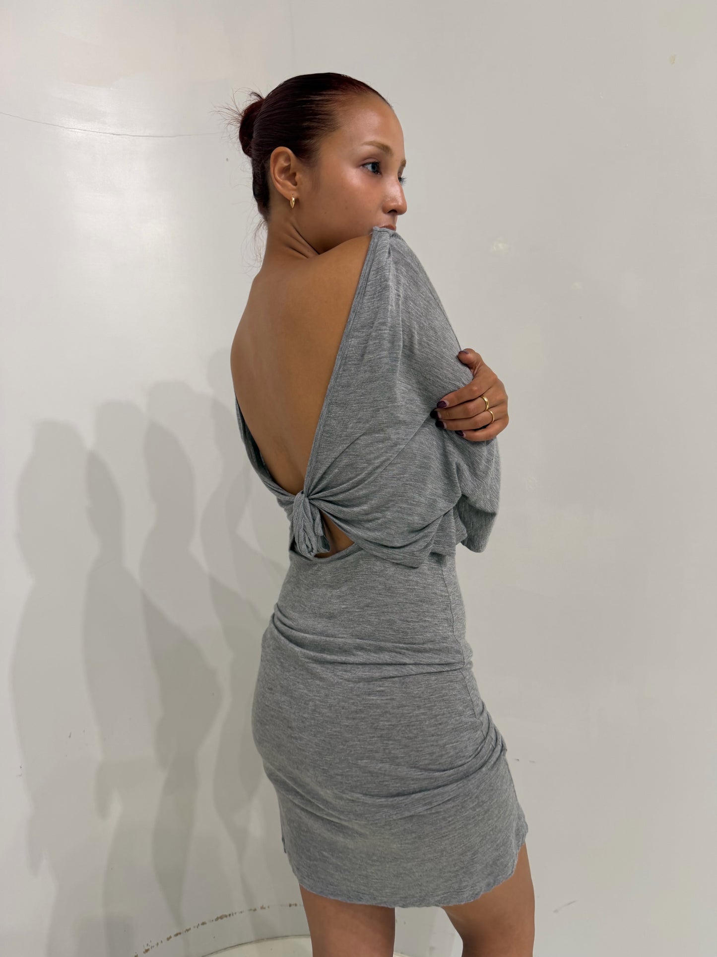 MAISON MARTIN MARGLELA gray midi dress