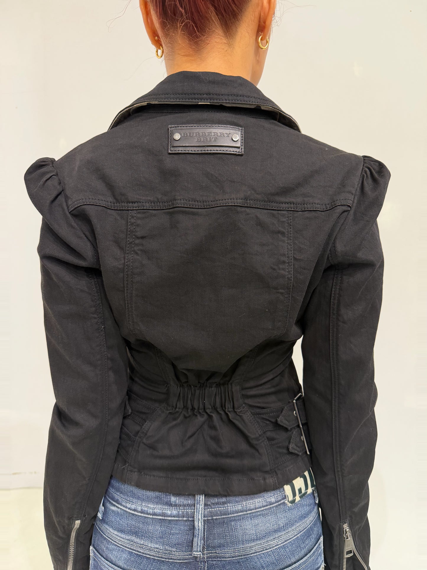 Burberry brit cotton moto jacket