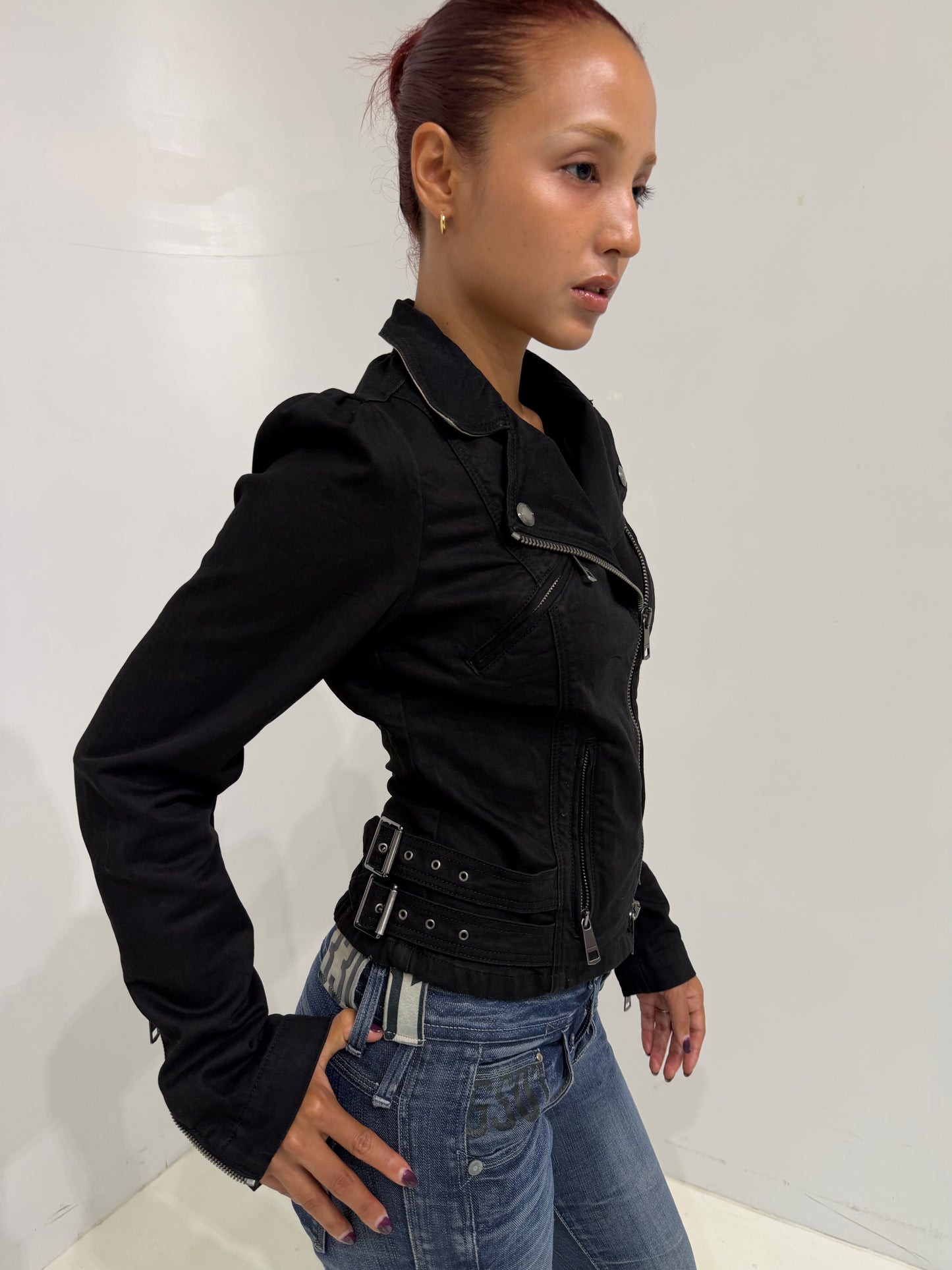 Burberry brit cotton moto jacket