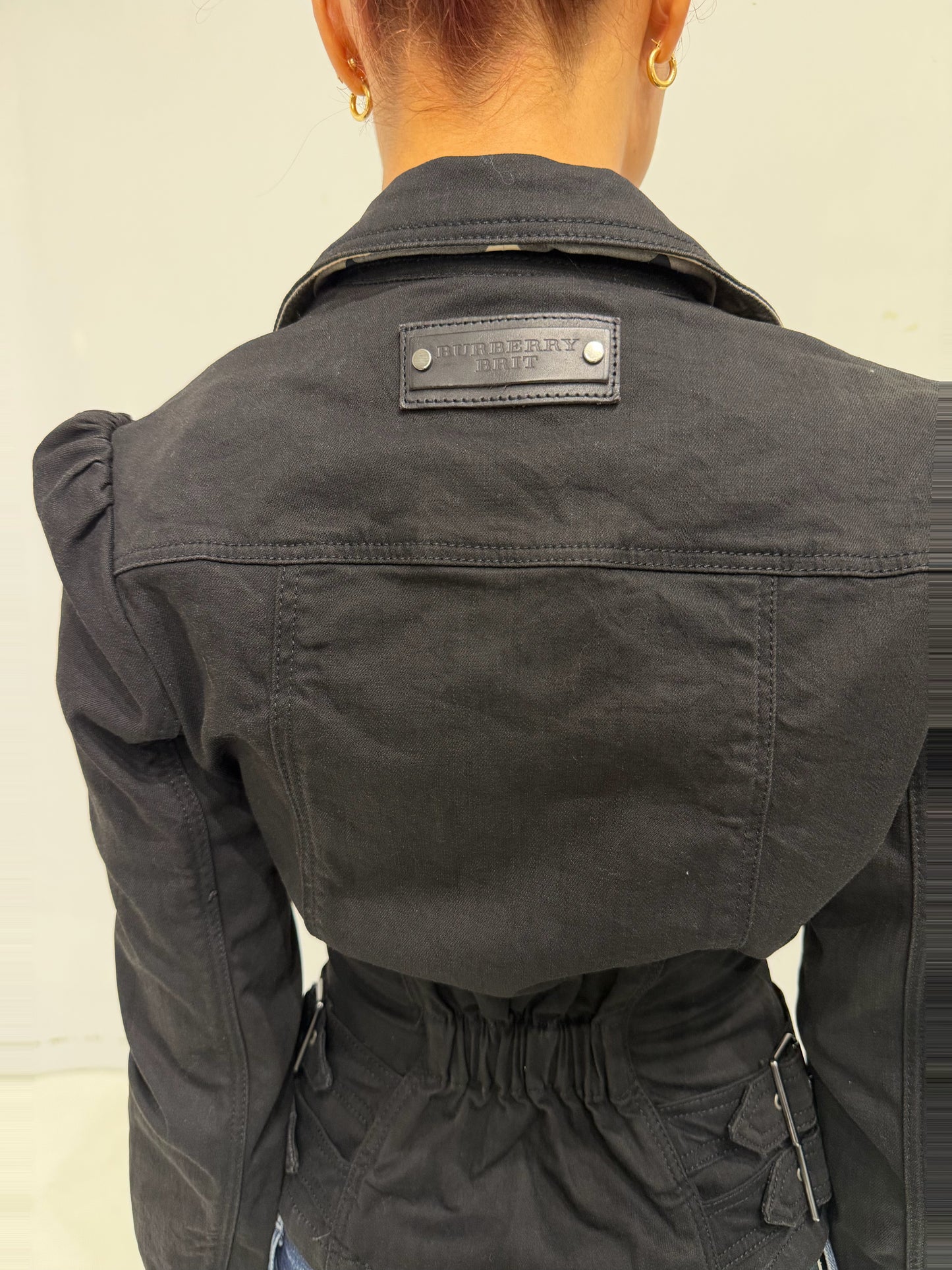 Burberry brit cotton moto jacket