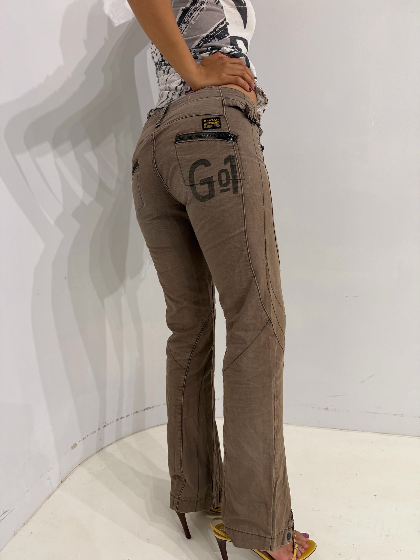 GSTAR beige cargo pants