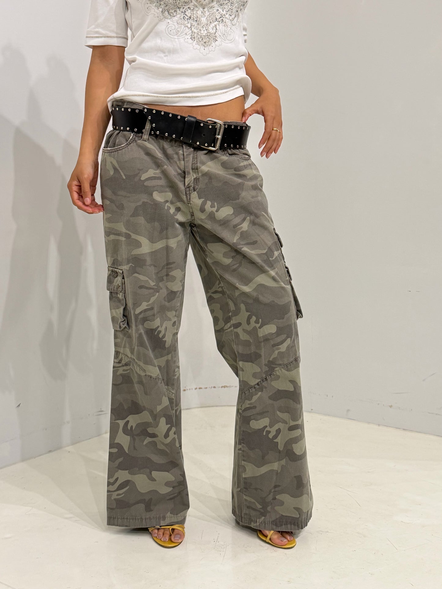 light color camo cargo pants