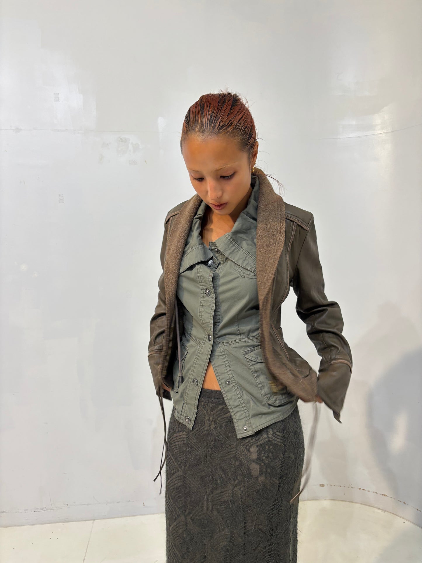 khaki vest jacket