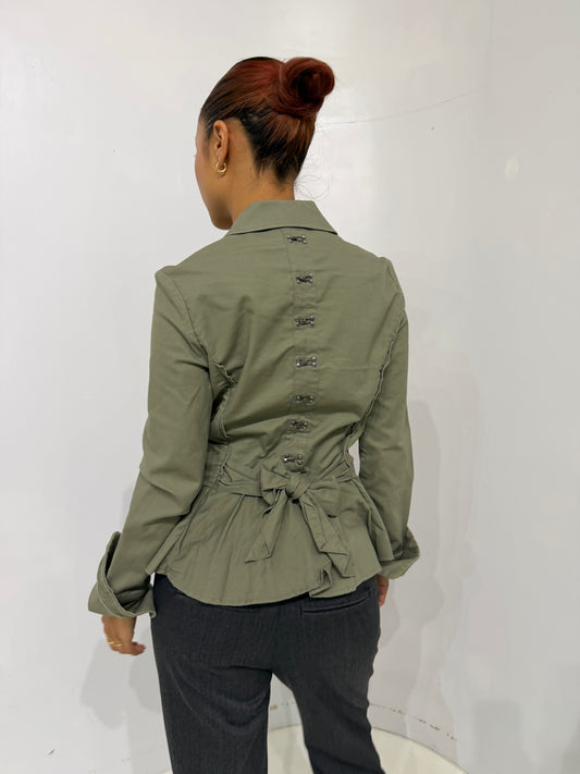khaki belted jacket
