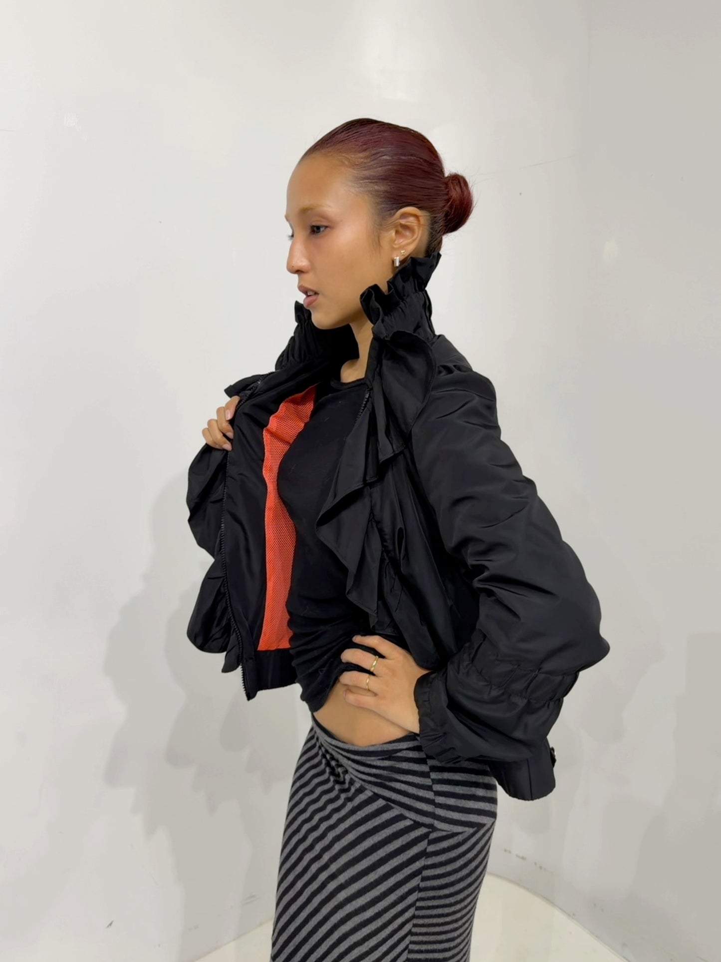frilled viscose jacket