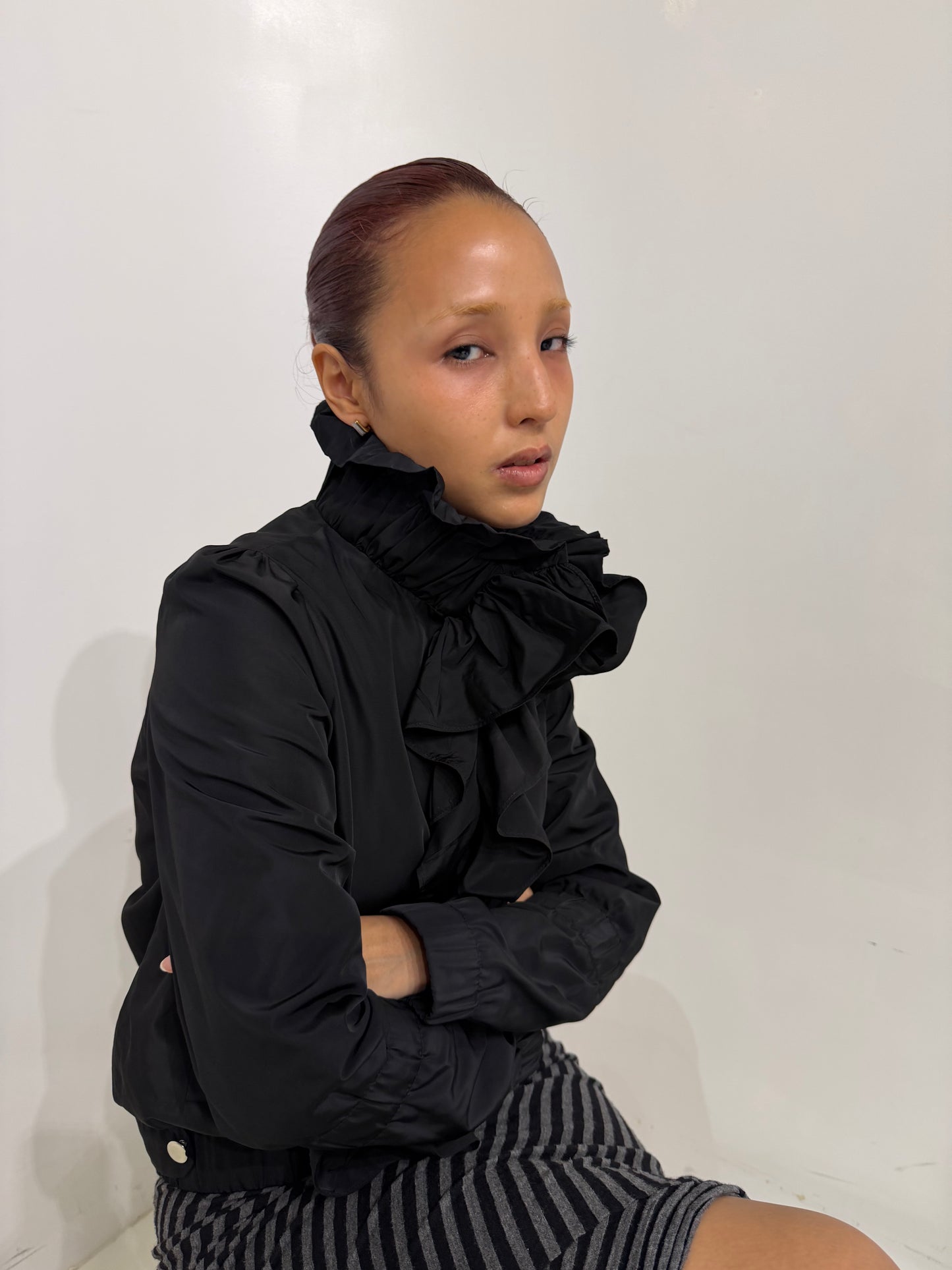 frilled viscose jacket