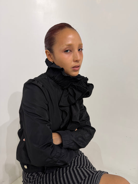 frilled viscose jacket