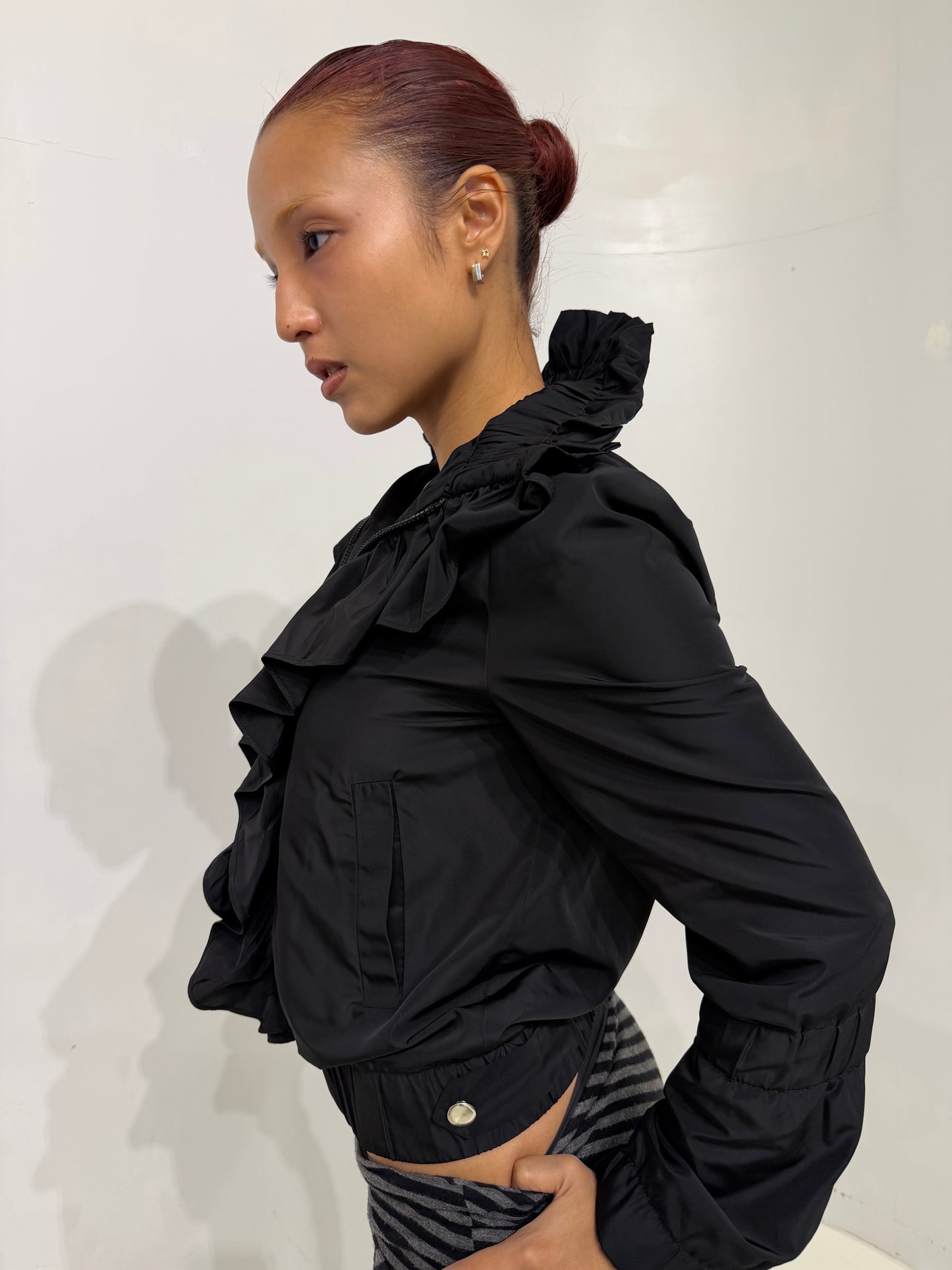frilled viscose jacket