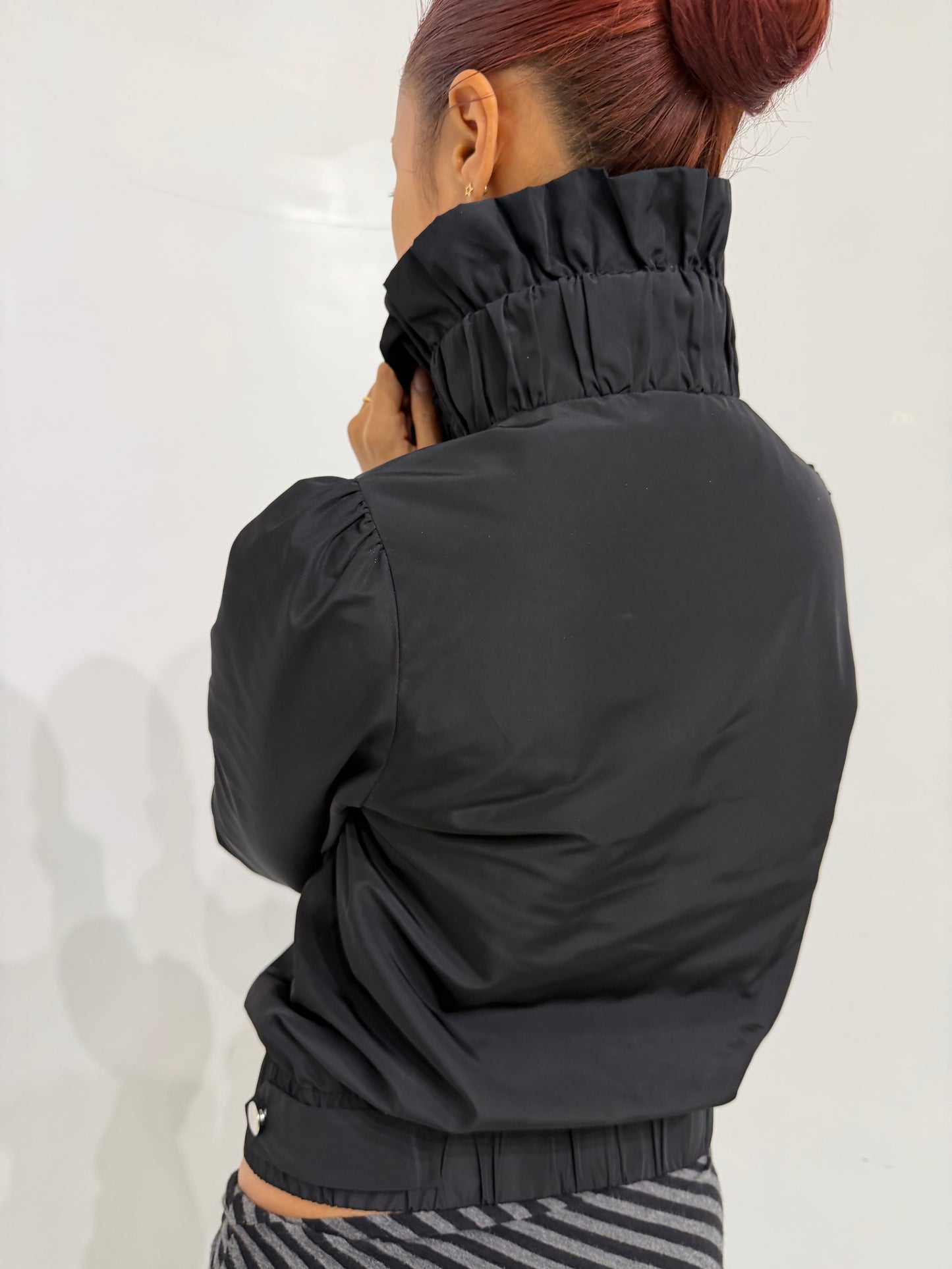 frilled viscose jacket