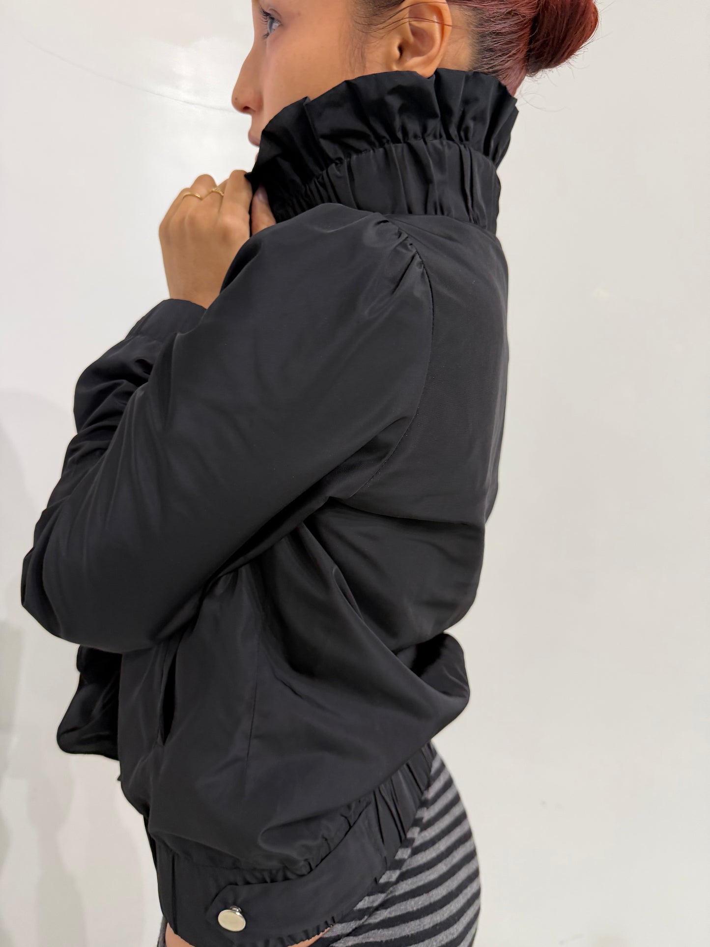 frilled viscose jacket