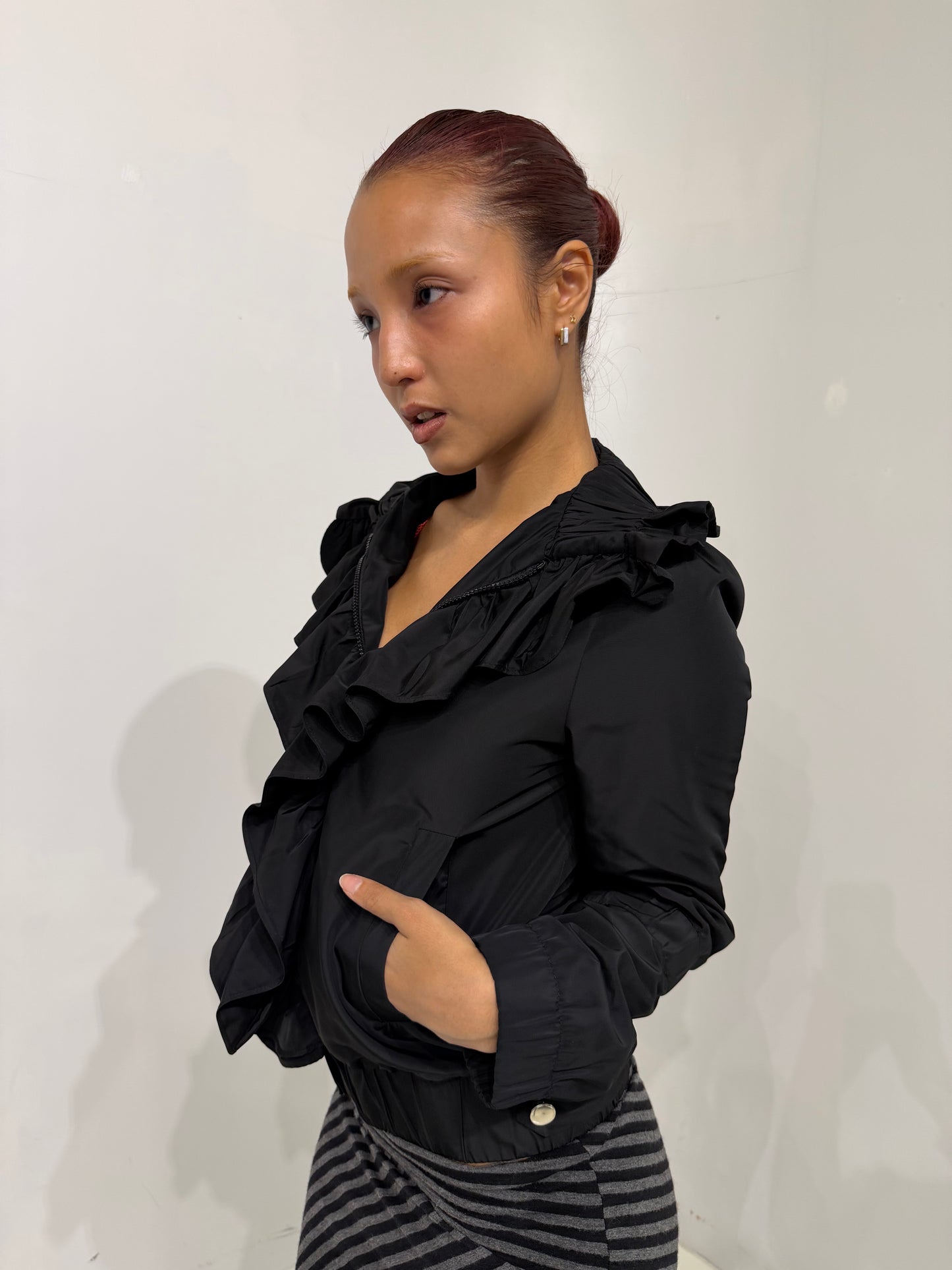 frilled viscose jacket