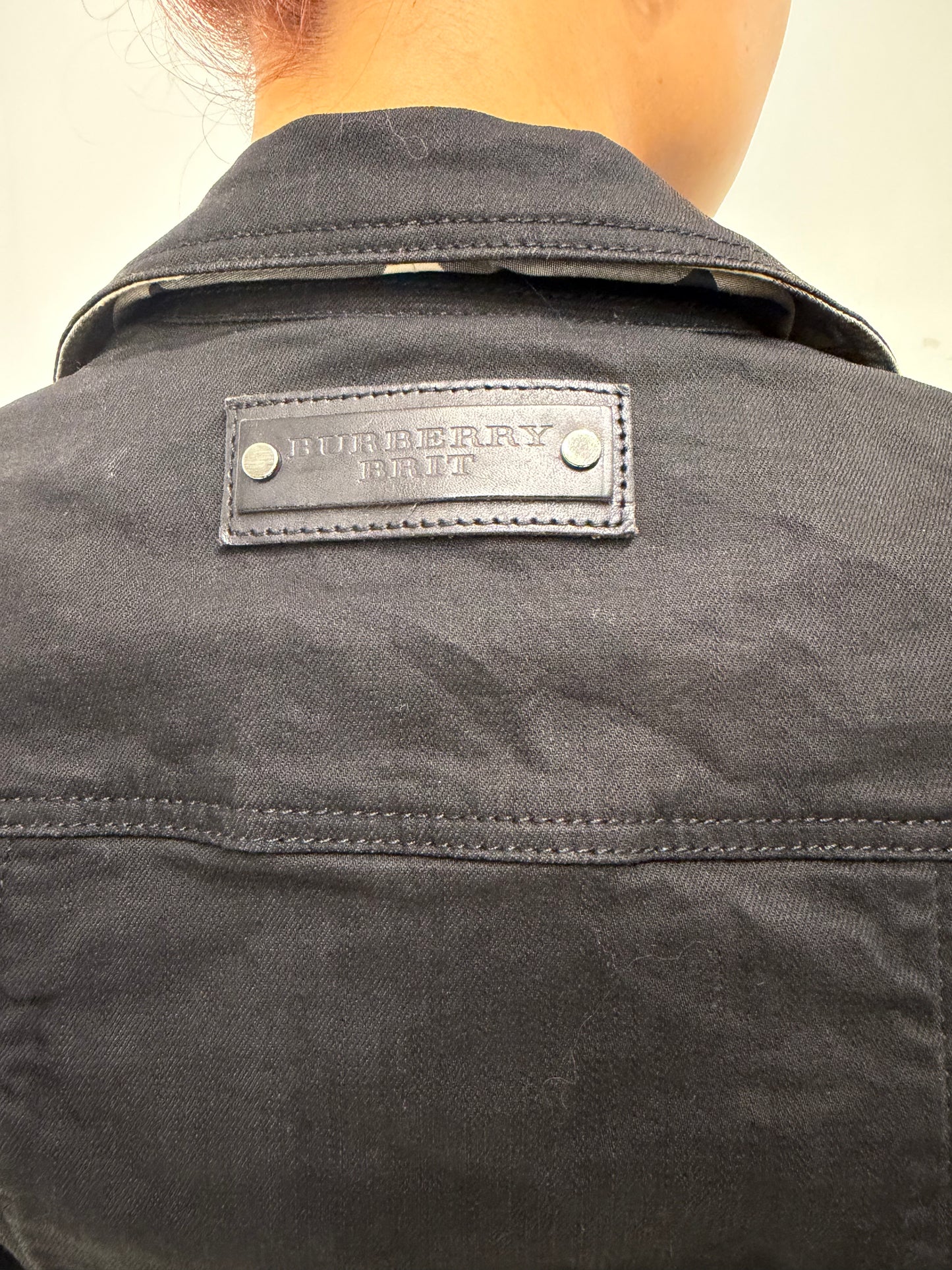 Burberry brit cotton moto jacket