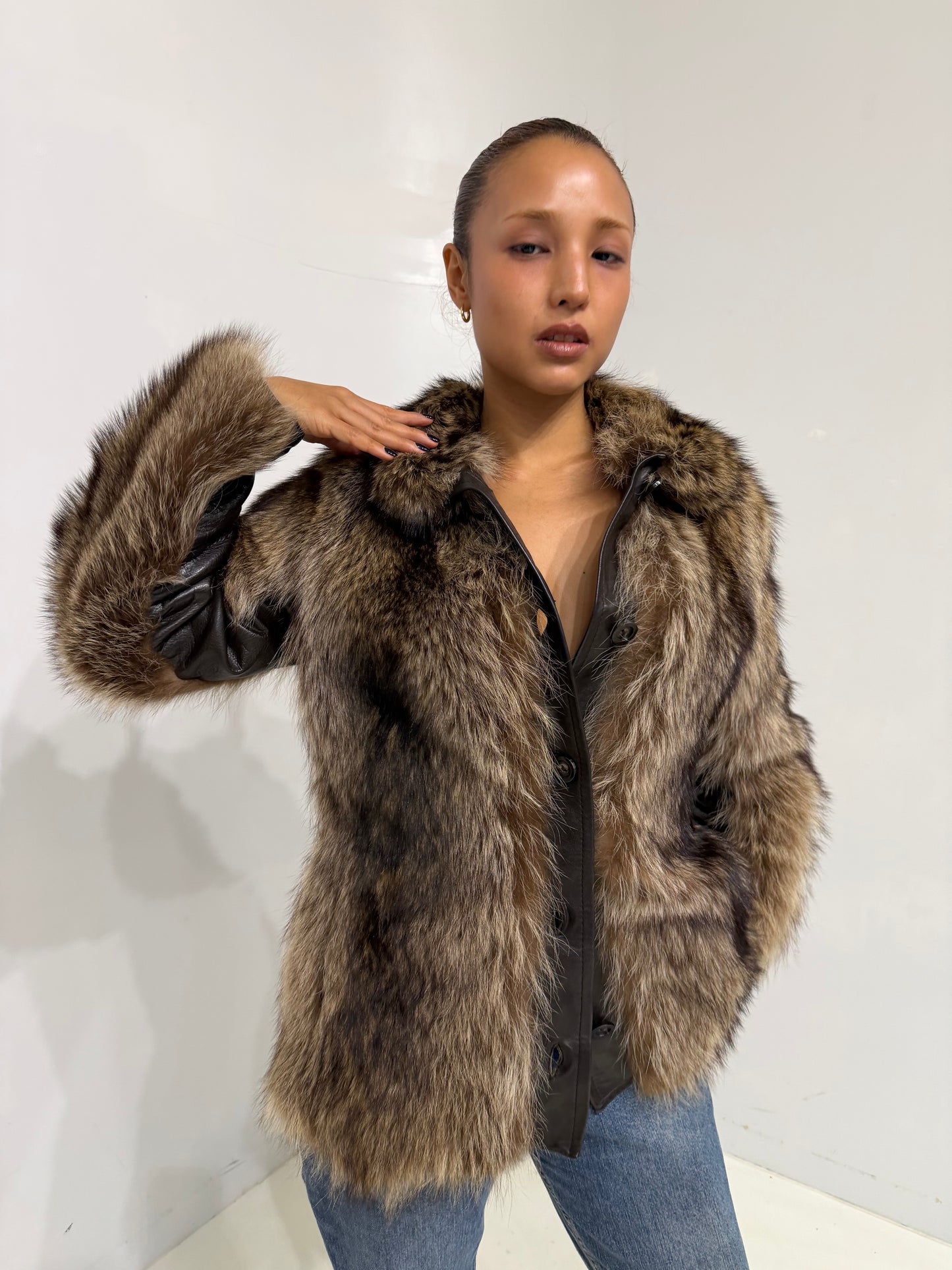 realleather&fur jacket