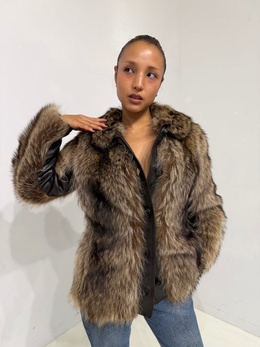 realleather&fur jacket