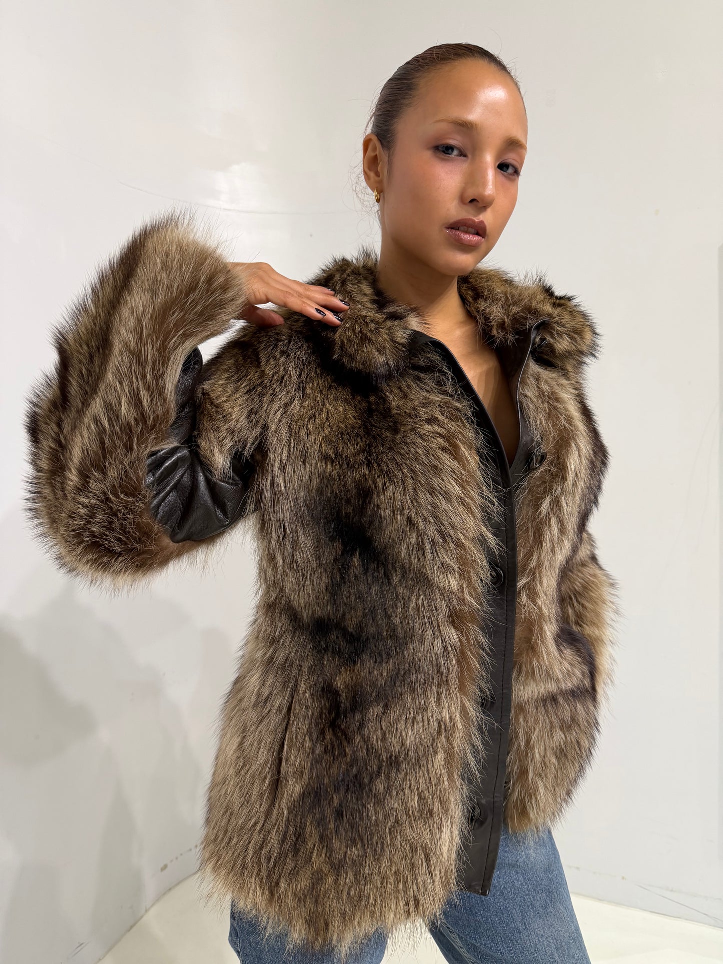 realleather&fur jacket