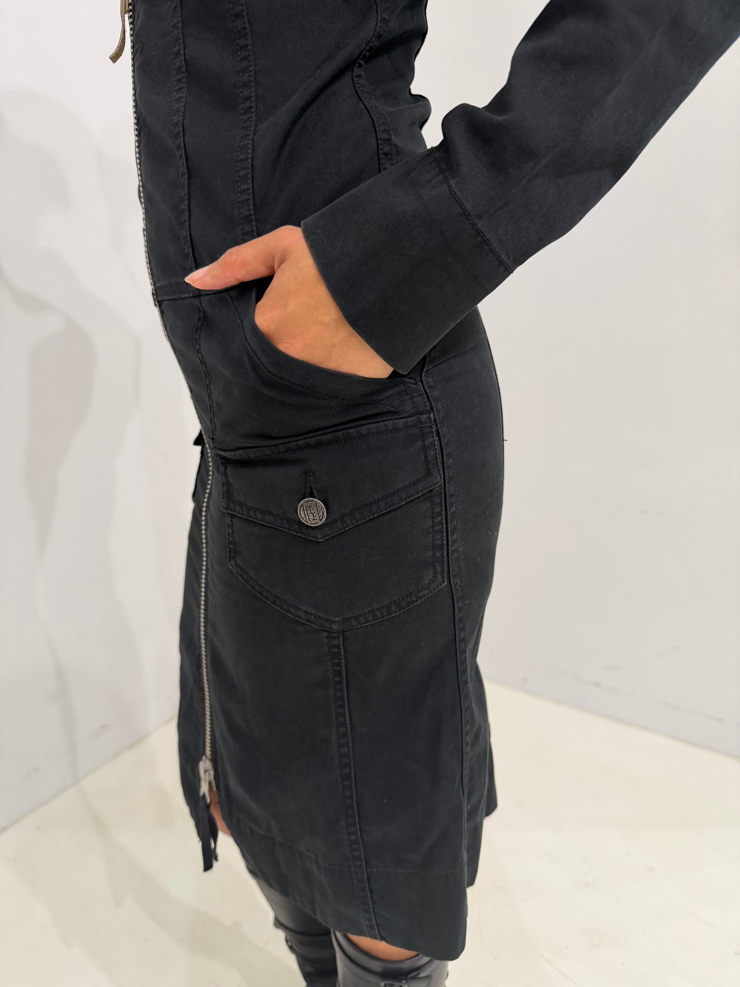 DISEL navy zip-up dress