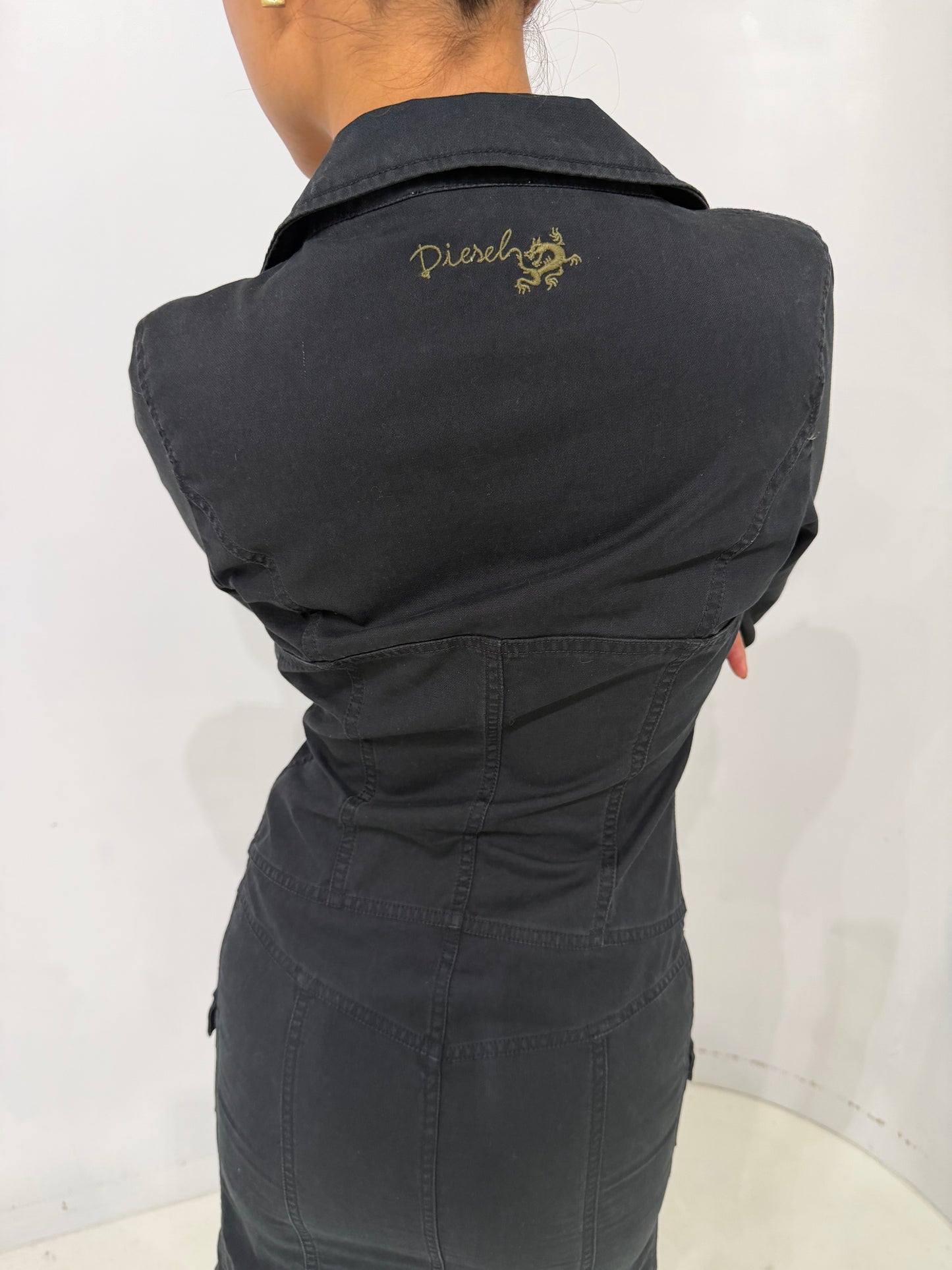 DISEL navy zip-up dress
