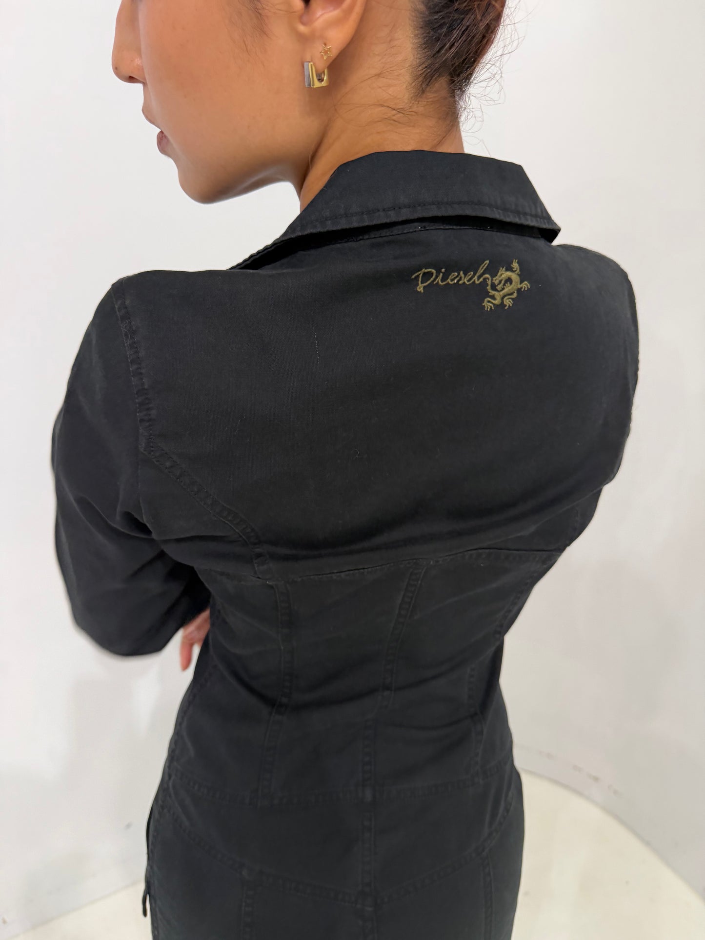 DISEL navy zip-up dress