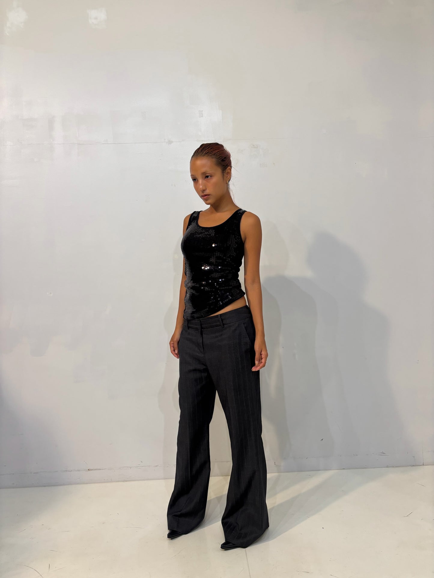black Sequined top