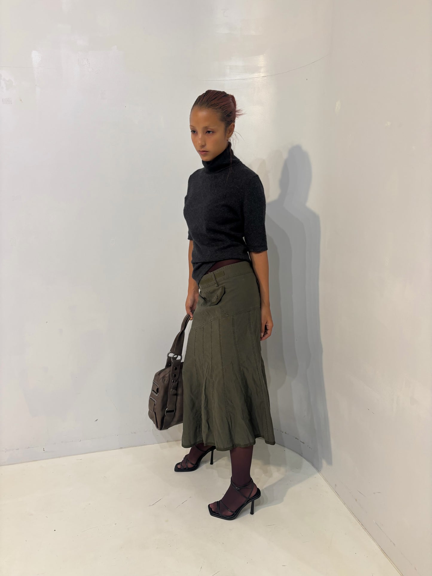 cargo flared skirt