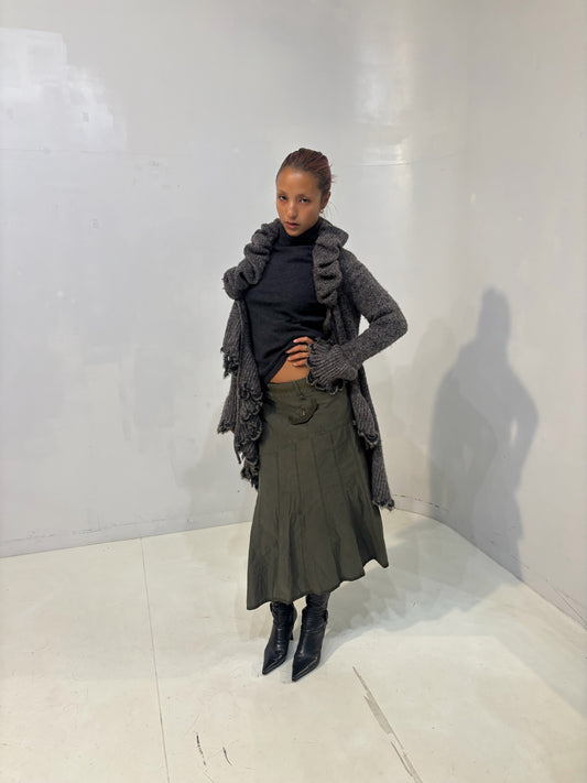 cargo flared skirt